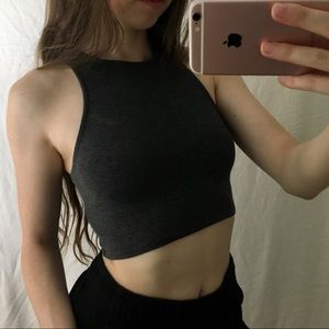 Dark Grey Crop Top